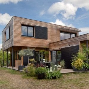 Revêtement mur extérieur maison - bois